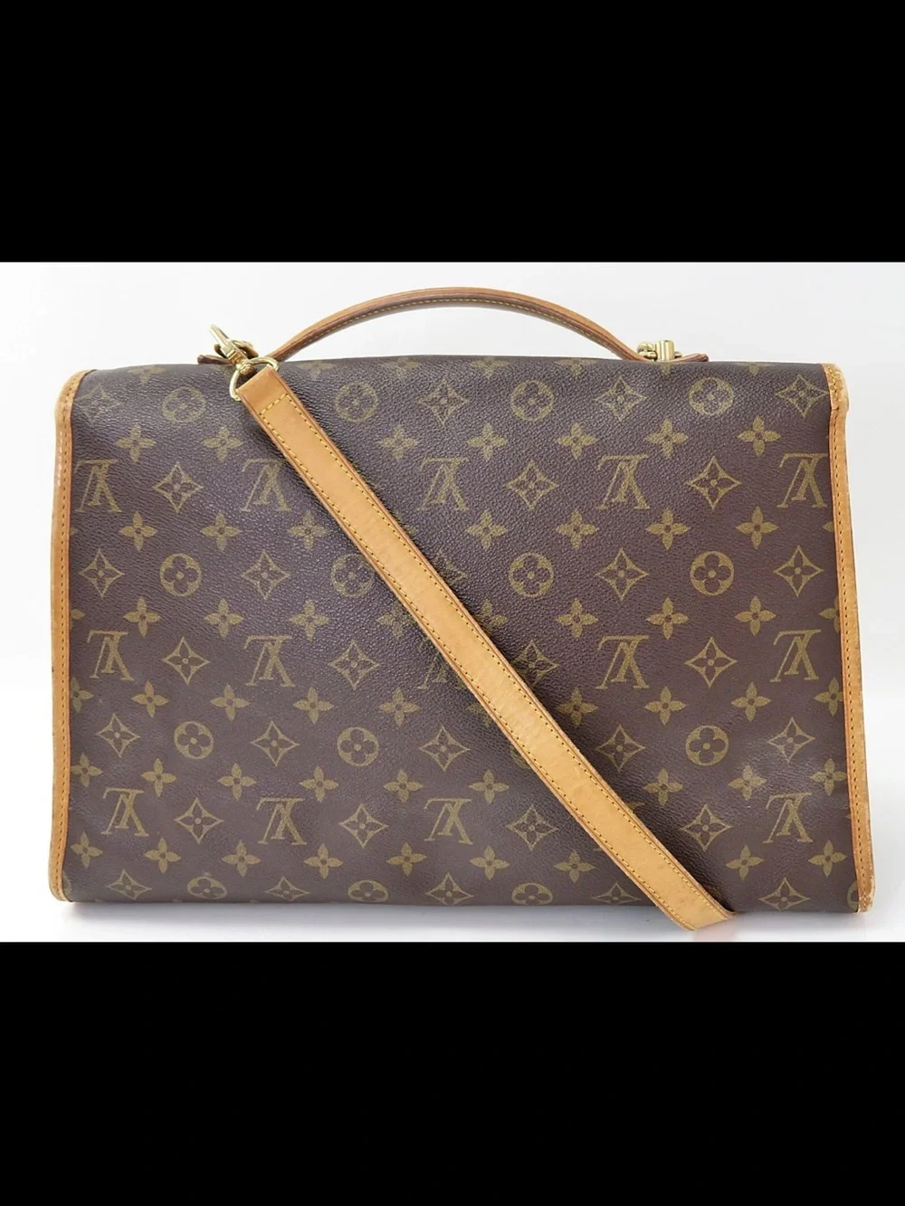 Louis Vuitton Monogram Canvas Messenger Bag in Brown and Tan